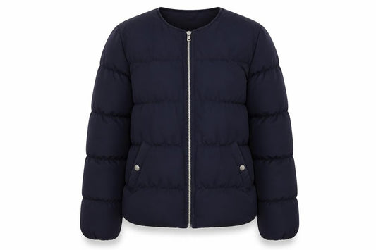 Womens UK Size 8 H&M Blue Quilted Coat