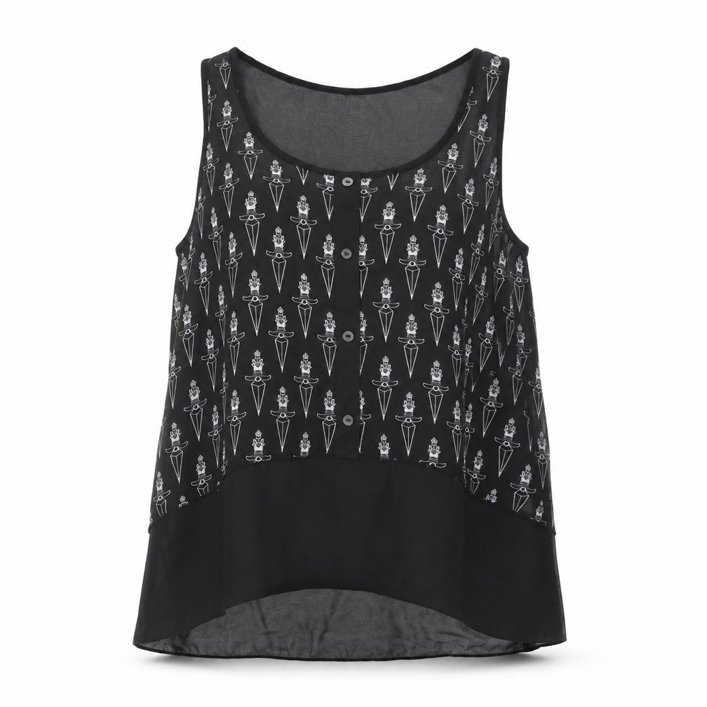 Womens UK Size 12 H&M Black Basic Tank