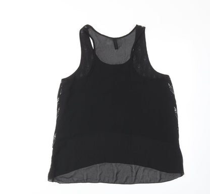Womens UK Size 12 H&M Black Basic Tank