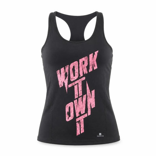 Womens UK Size S DECATHLON Black  Tank