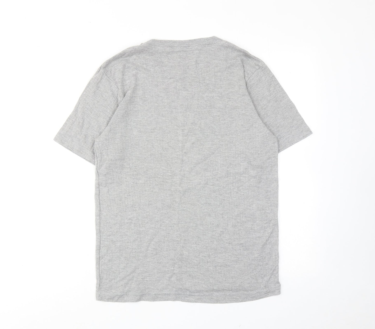 UrbanSpirit Mens Grey Cotton T-Shirt Size L Round Neck