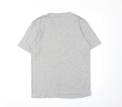UrbanSpirit Mens Grey Cotton T-Shirt Size L Round Neck