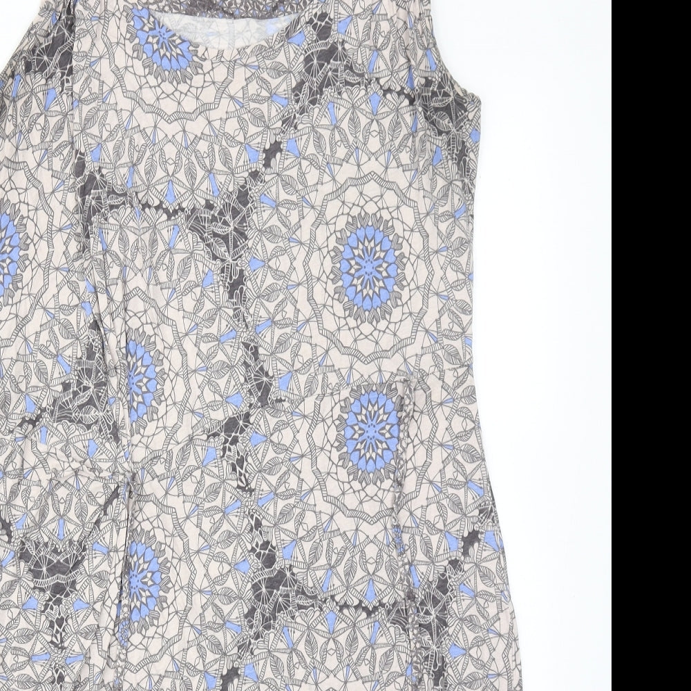 Per Una Womens Multicoloured Geometric Polyester A-Line Size 14 Round Neck Pullover