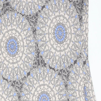 Per Una Womens Multicoloured Geometric Polyester A-Line Size 14 Round Neck Pullover