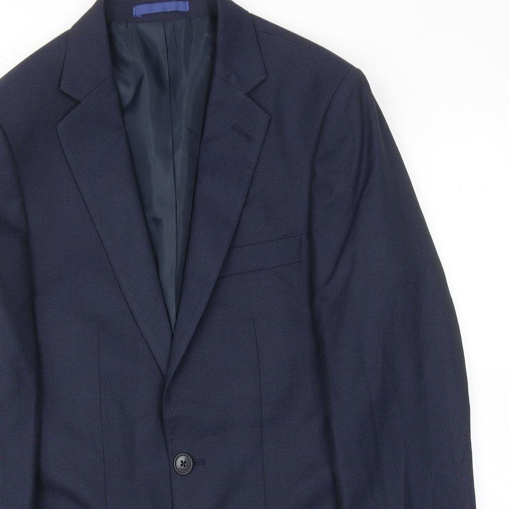 Mens UK Size 36 Marks and Spencer Regular Blue Suit Jacket