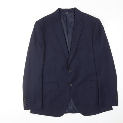 Mens UK Size 42 Marks and Spencer Regular Blue Suit Jacket