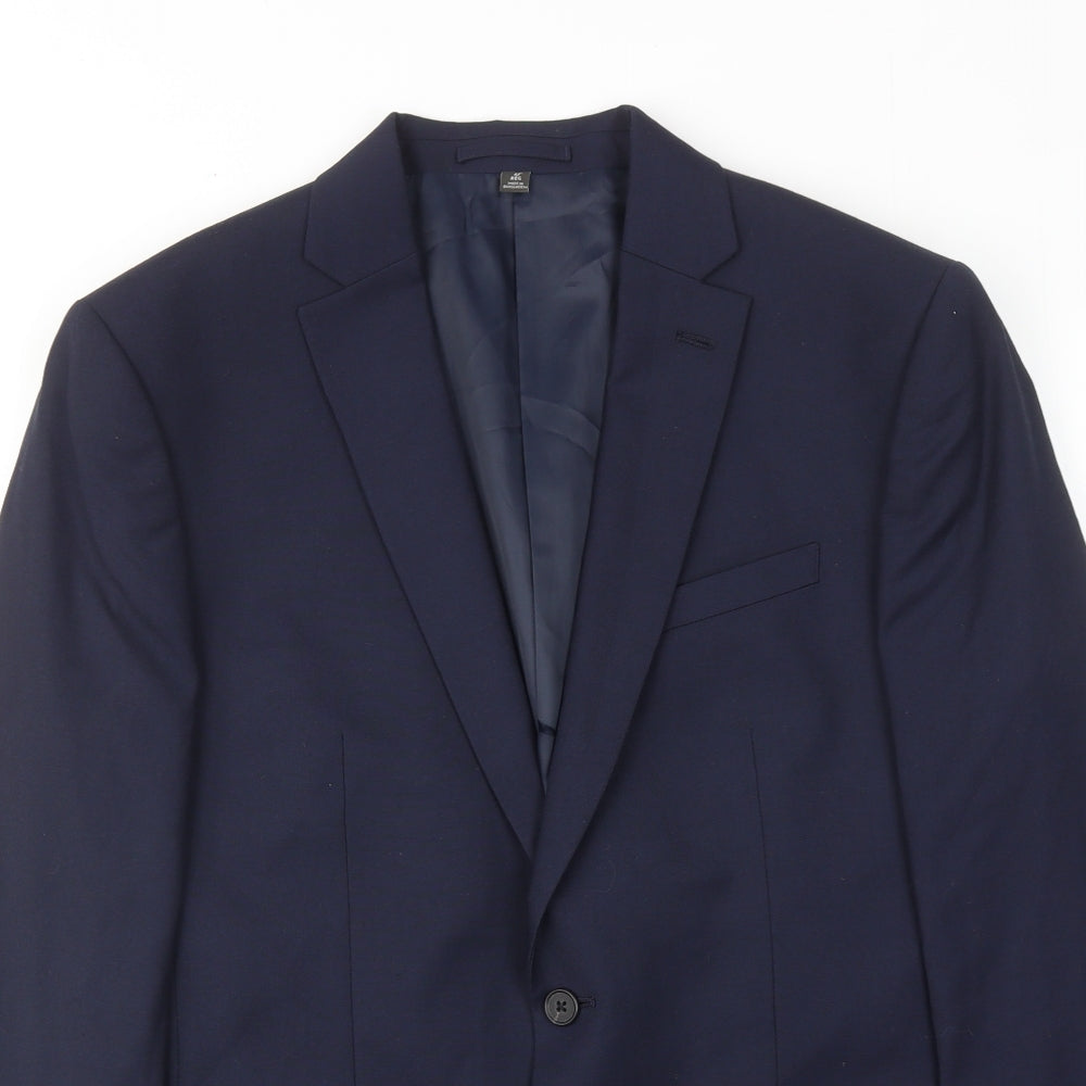 Mens UK Size 42 Marks and Spencer Regular Blue Suit Jacket