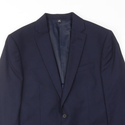 Mens UK Size 42 Marks and Spencer Regular Blue Suit Jacket
