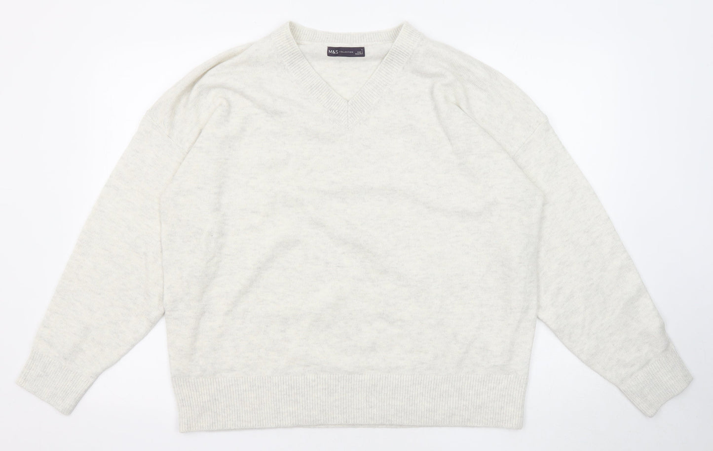 Womens UK Size L Marks and Spencer Grey Pullover Jumper