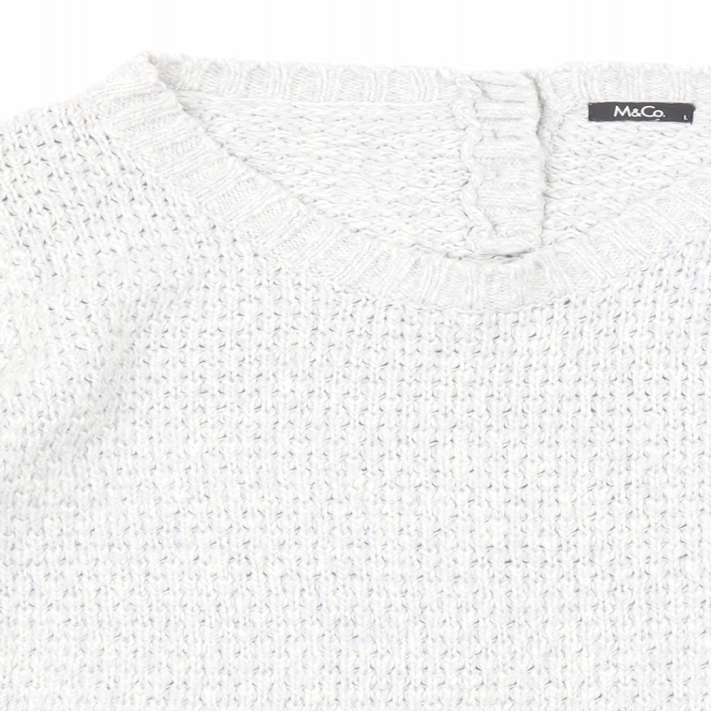 Womens UK Size L M&Co Grey Pullover Jumper