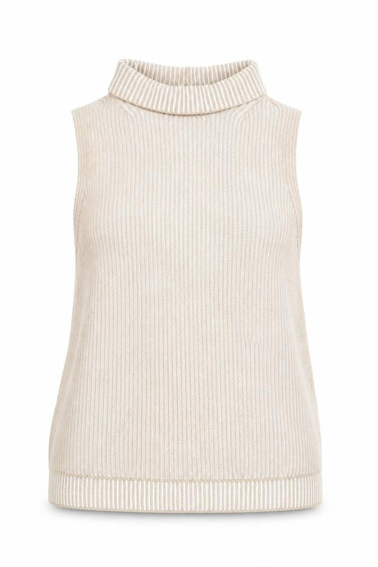 Womens UK Size M Maria Bellentani Beige Vest Jumper