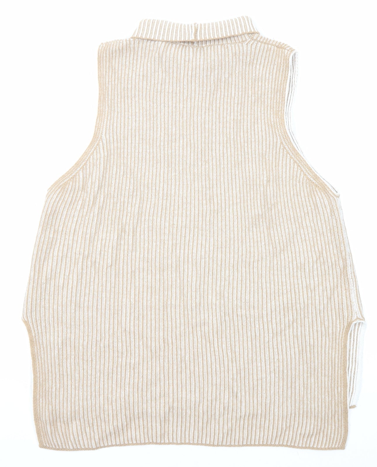 Womens UK Size M Maria Bellentani Beige Vest Jumper