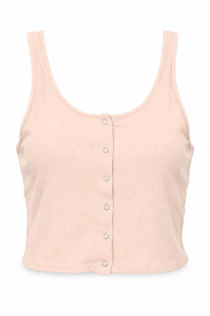 Womens UK Size M Divided by H&M Pink Cropped Tank