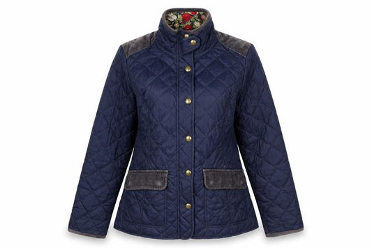 Womens UK Size M Avenue Blue Quilted Coat
