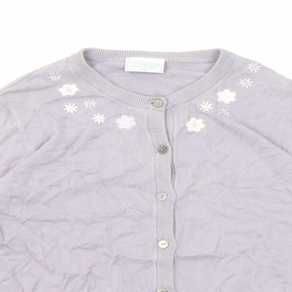 Womens UK Size S Cotswold Purple Cardigan Jumper