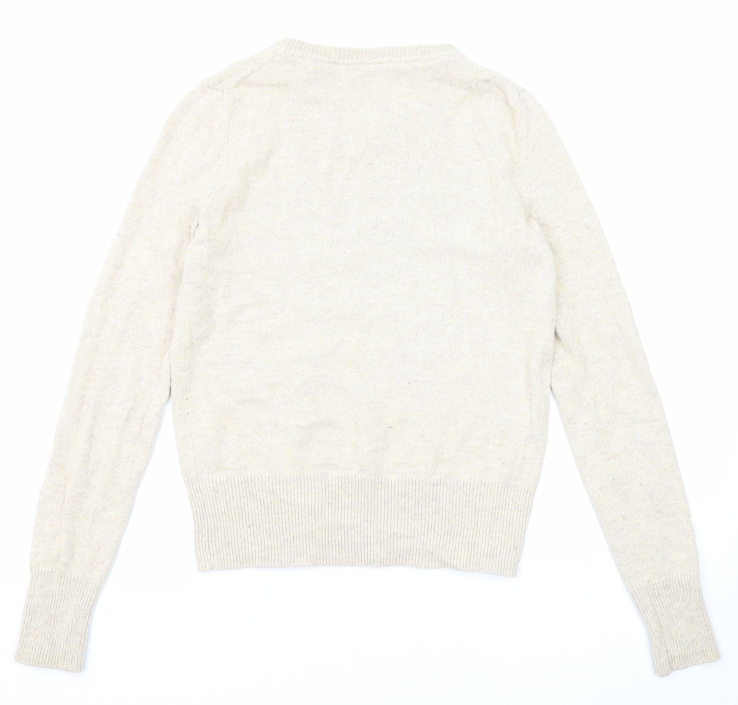 Gap Womens Beige Round Neck Cotton Pullover Jumper Size XS