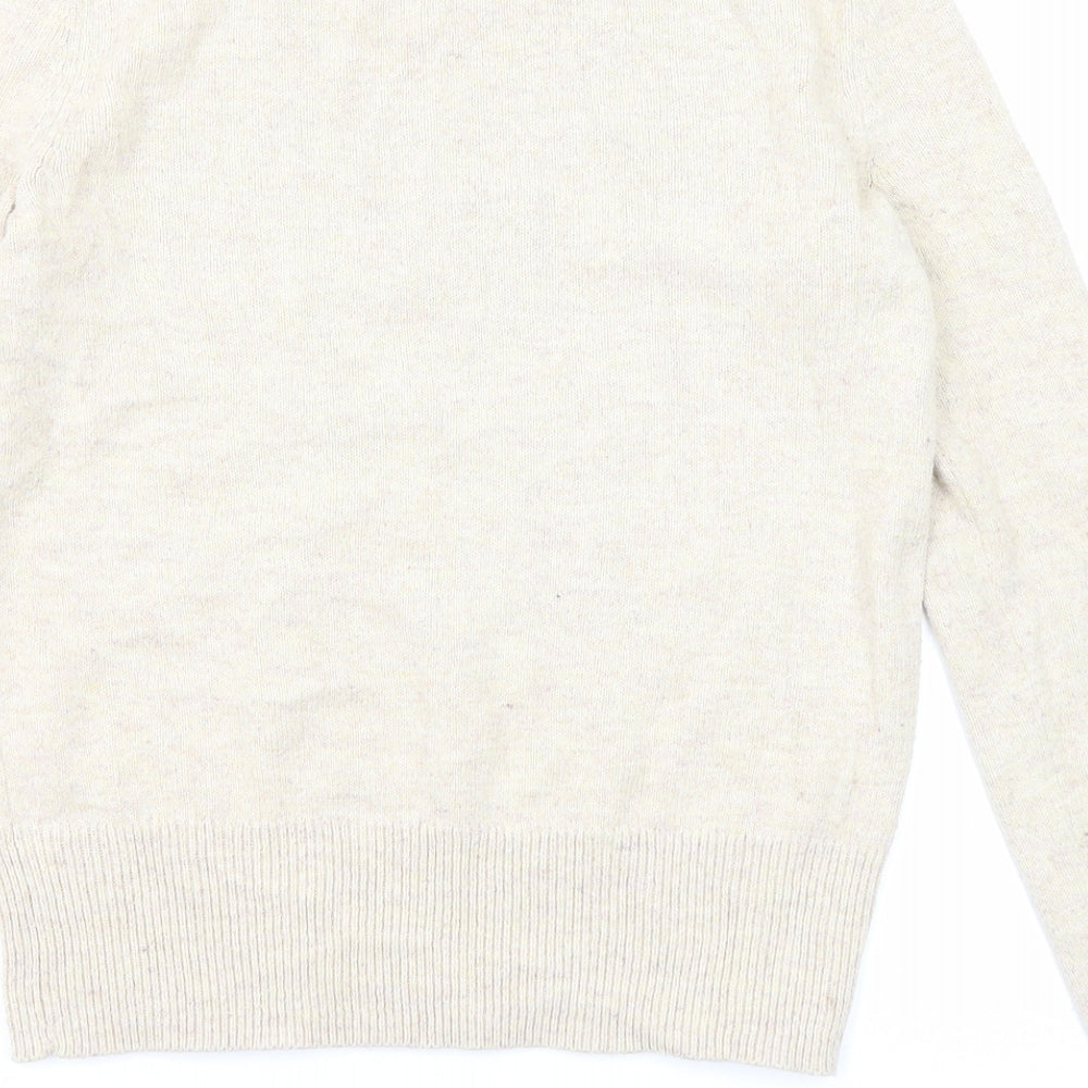 Gap Womens Beige Round Neck Cotton Pullover Jumper Size XS