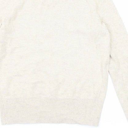 Gap Womens Beige Round Neck Cotton Pullover Jumper Size XS