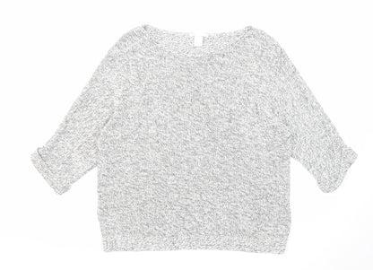 Womens UK Size S H&M White Pullover Jumper