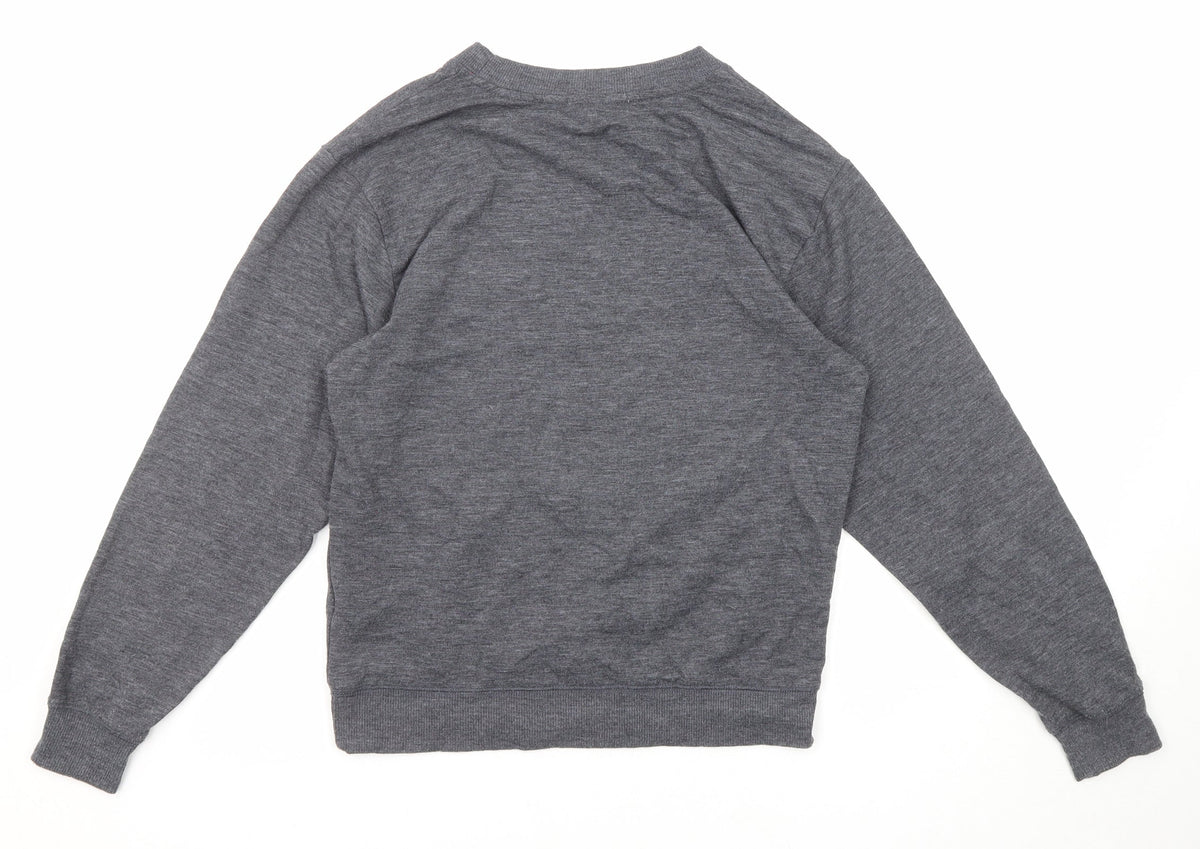 New Look Womens Grey Polyester Pullover Sweatshirt Size 6 Pullover - Party like a lob-star