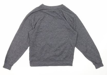New Look Womens Grey Polyester Pullover Sweatshirt Size 6 Pullover - Party like a lob-star