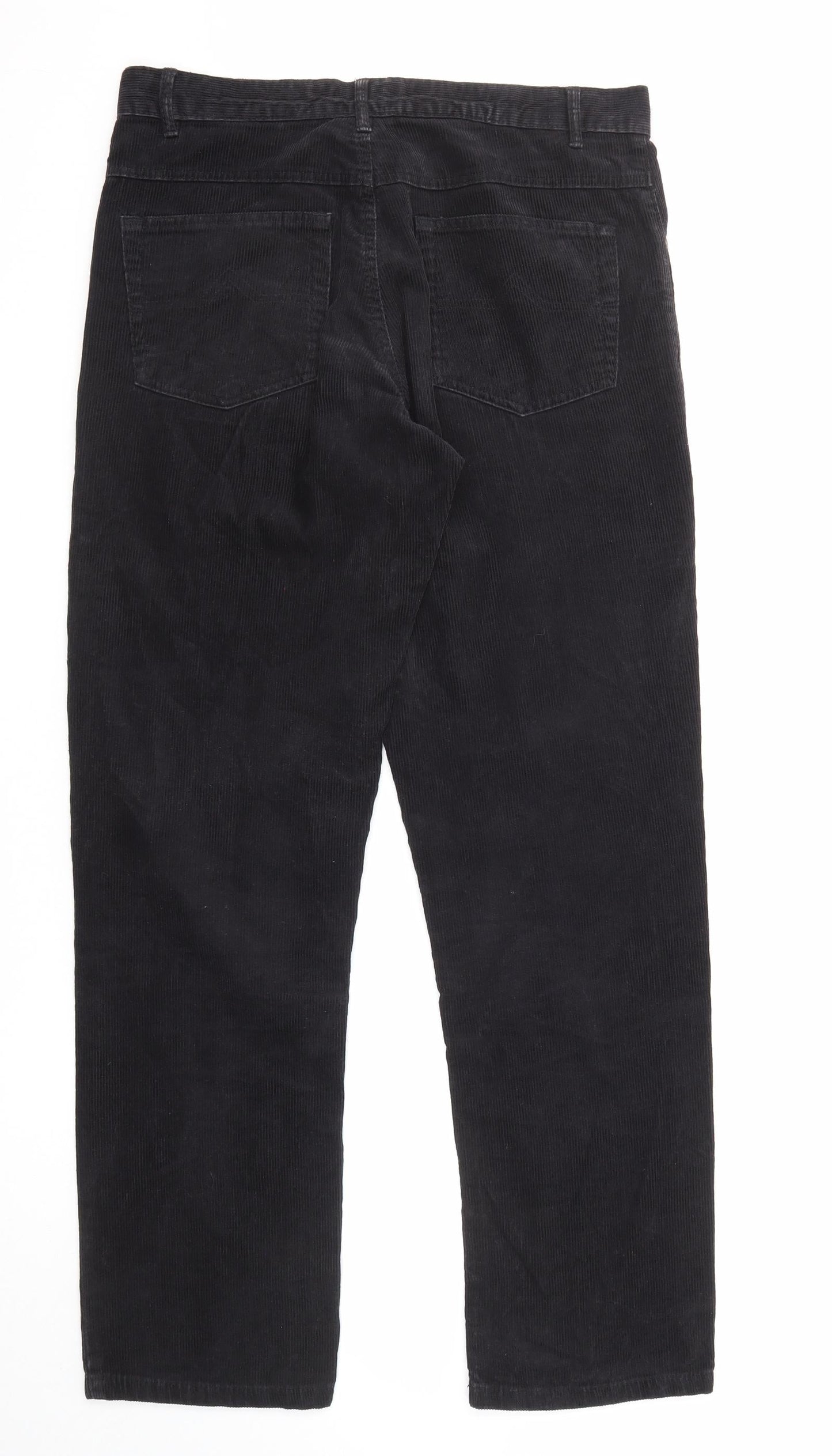 Authentic Clothing Company Womens Black Cotton Trousers Size 31 in Regular Zip