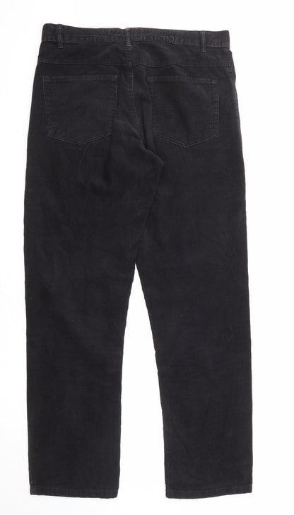 Authentic Clothing Company Womens Black Cotton Trousers Size 31 in Regular Zip