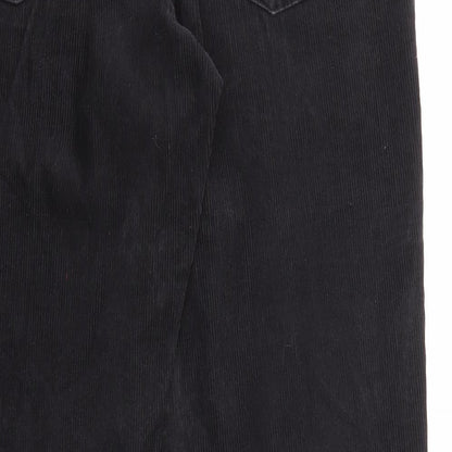 Authentic Clothing Company Womens Black Cotton Trousers Size 31 in Regular Zip