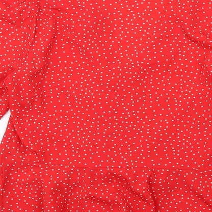 Womens UK Size 6 New Look Red Basic Blouse