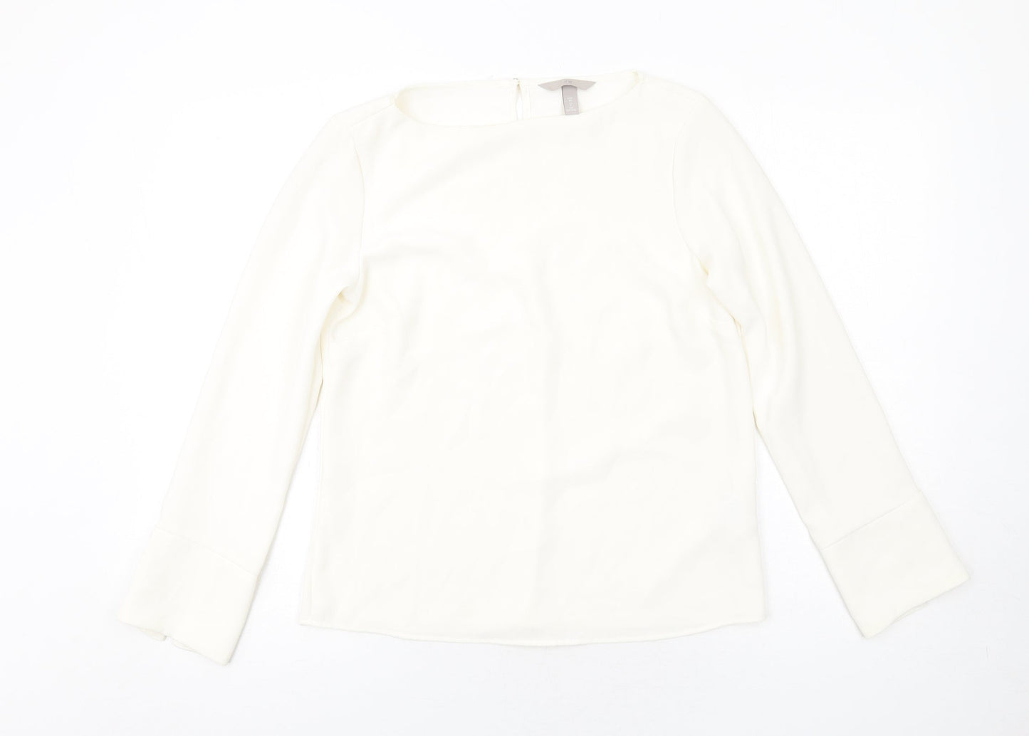 Womens UK Size 8 H&M Ivory Basic Blouse