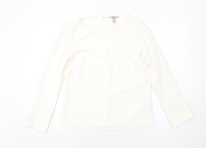 Womens UK Size 8 H&M Ivory Basic Blouse