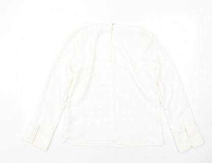 Womens UK Size 8 H&M Ivory Basic Blouse