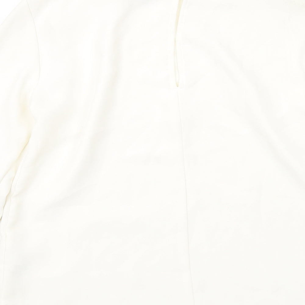 Womens UK Size 8 H&M Ivory Basic Blouse