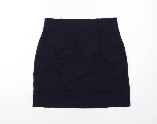 Marks and Spencer Womens Blue Viscose A-Line Skirt Size 14