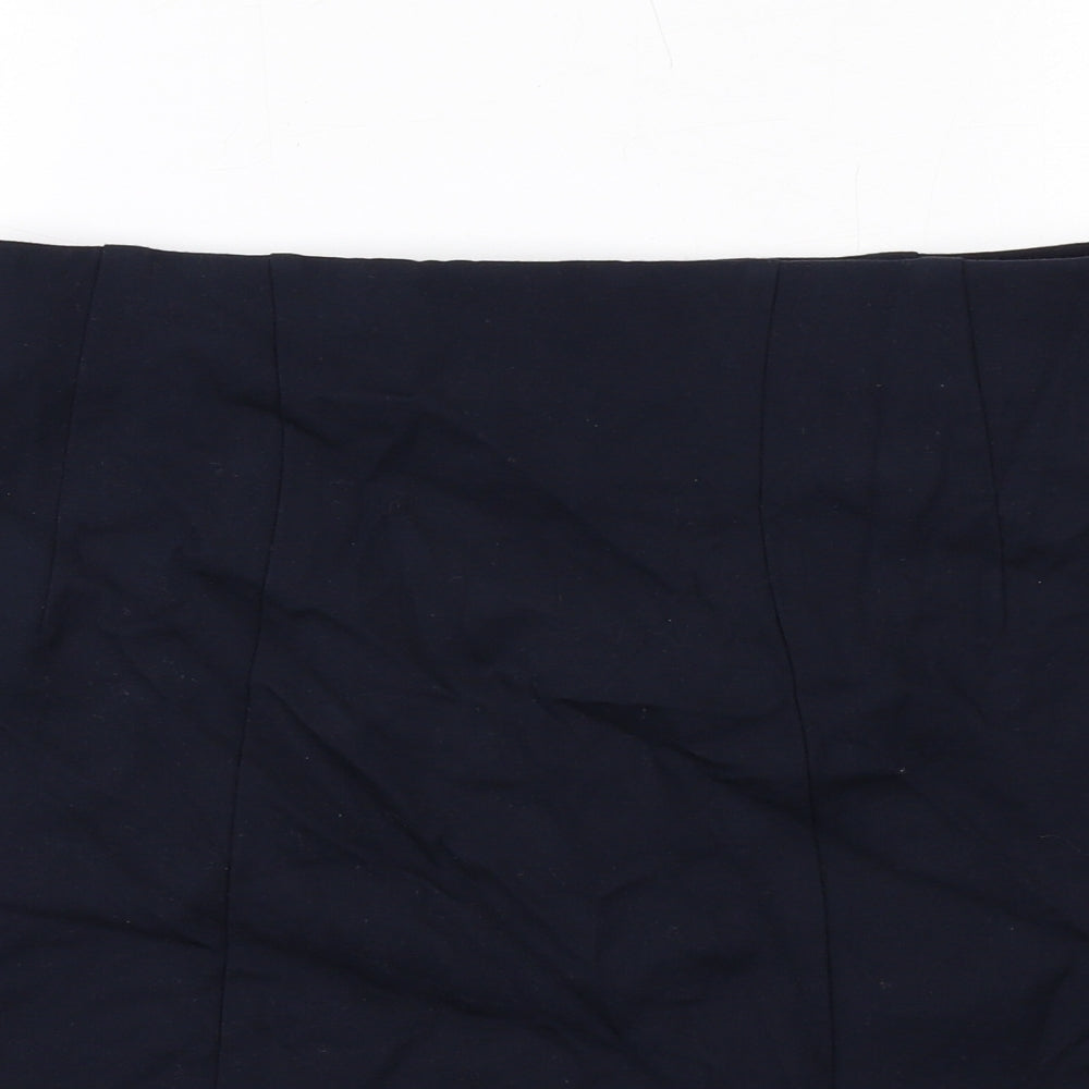 Marks and Spencer Womens Blue Viscose A-Line Skirt Size 14