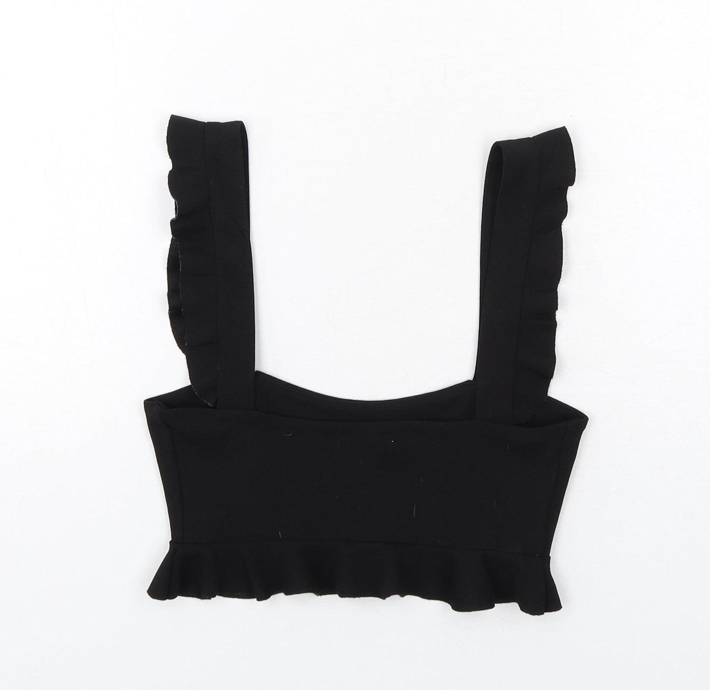 Womens UK Size S Zara Black Cropped Tank