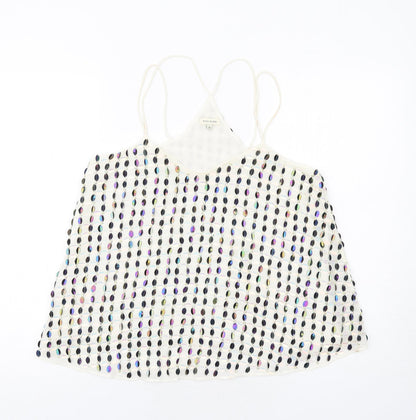Womens UK Size 8 River Island Ivory Camisole Tank