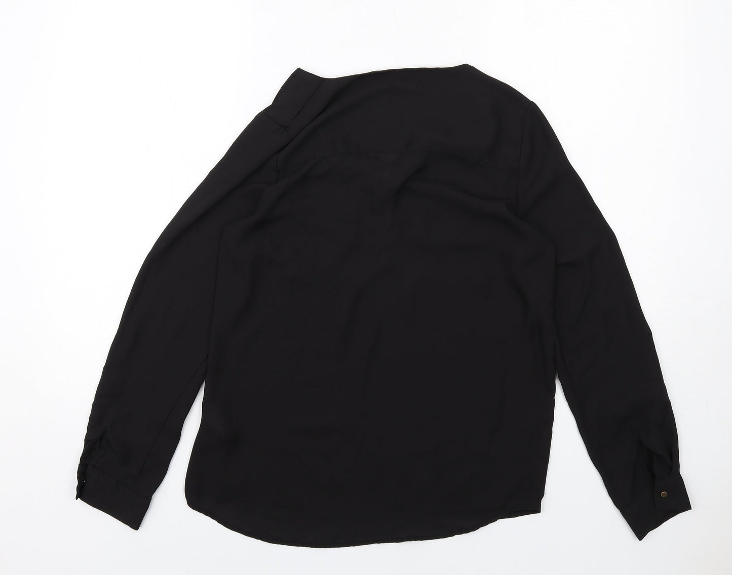 Womens UK Size 8 New Look Black Basic Blouse