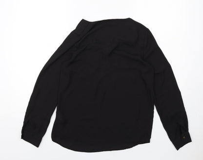 Womens UK Size 8 New Look Black Basic Blouse