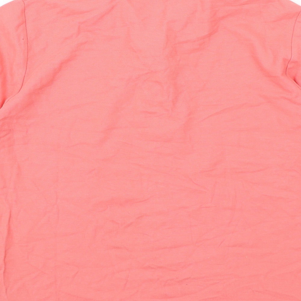 EWM Womens Pink Cotton Basic Polo Size 18 Collared