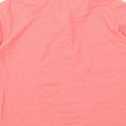 EWM Womens Pink Cotton Basic Polo Size 18 Collared