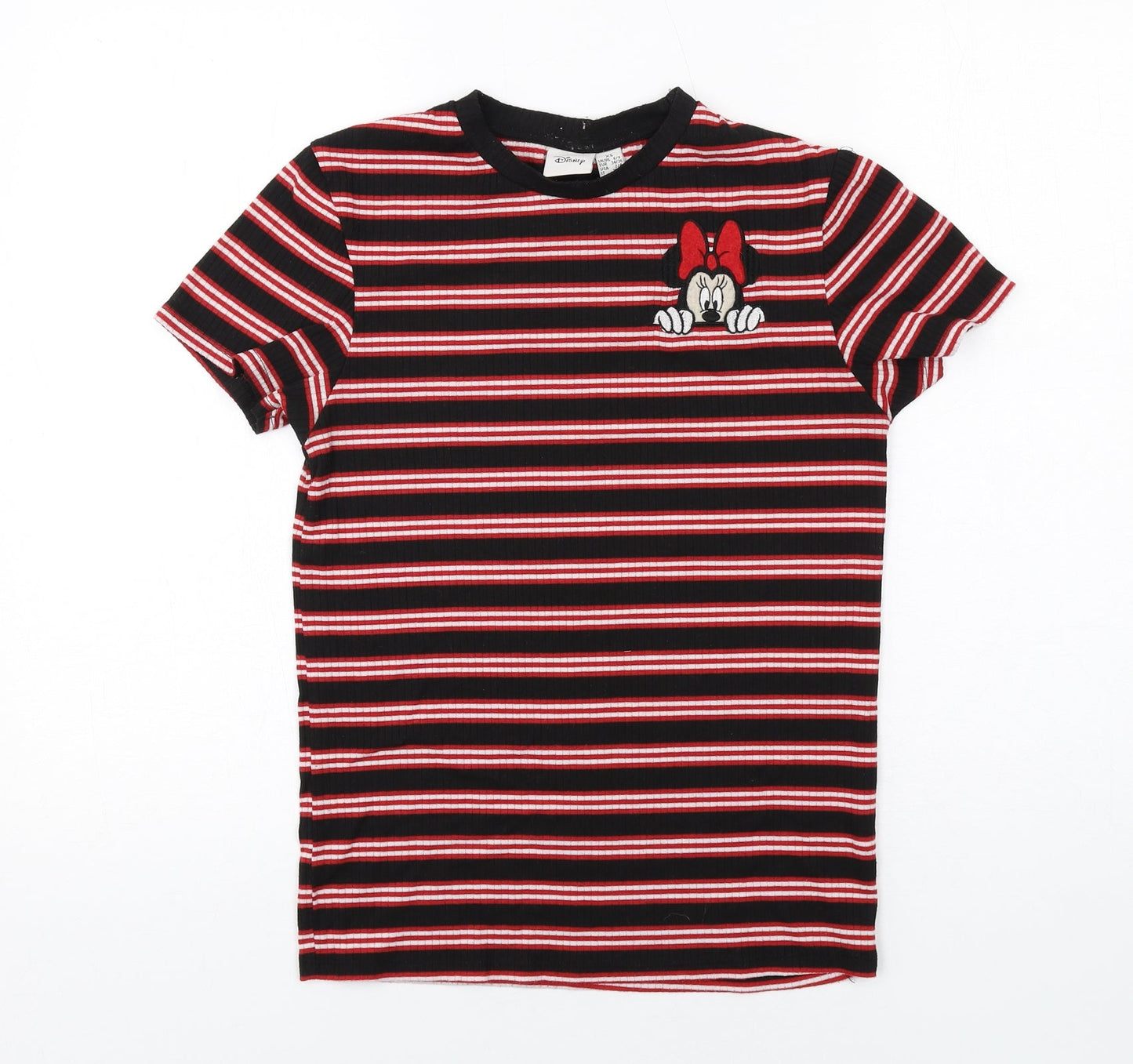 Womens UK Size XS Disney Black Basic T-Shirt