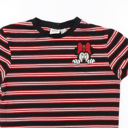 Womens UK Size XS Disney Black Basic T-Shirt