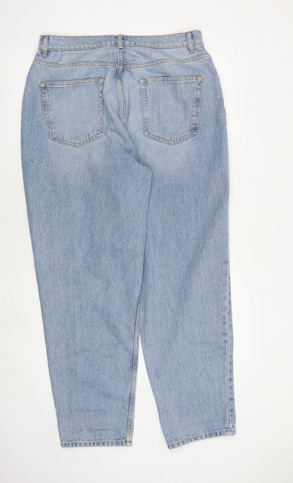 ASOS Womens Blue Cotton Tapered Jeans Size 34 in L30 in Regular Zip