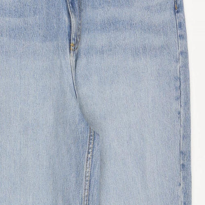 ASOS Womens Blue Cotton Tapered Jeans Size 34 in L30 in Regular Zip