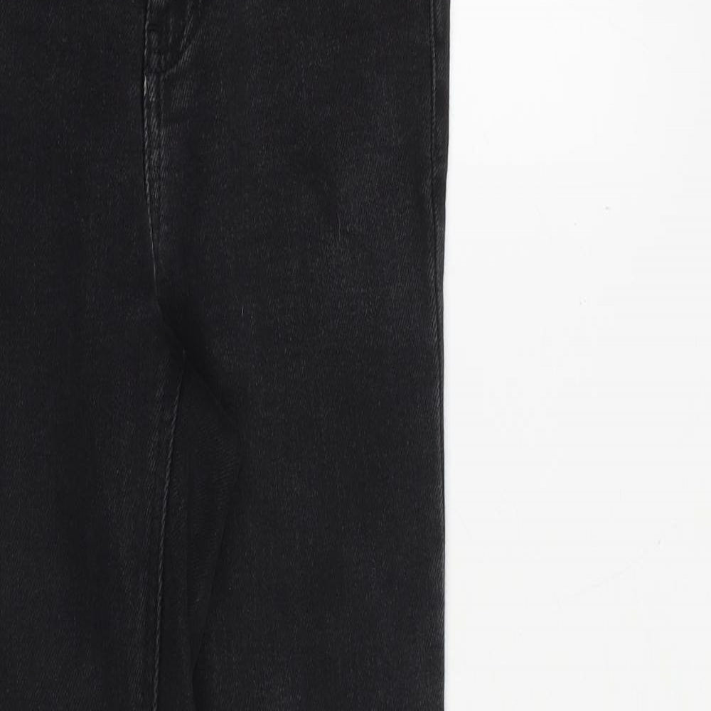 New Look Girls Blue Cotton Skinny Jeans Size 13 Years Regular Zip - Frayed Hem