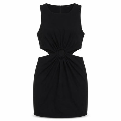 Zara Womens Black 100% Cotton Bodycon Size M Round Neck Pullover