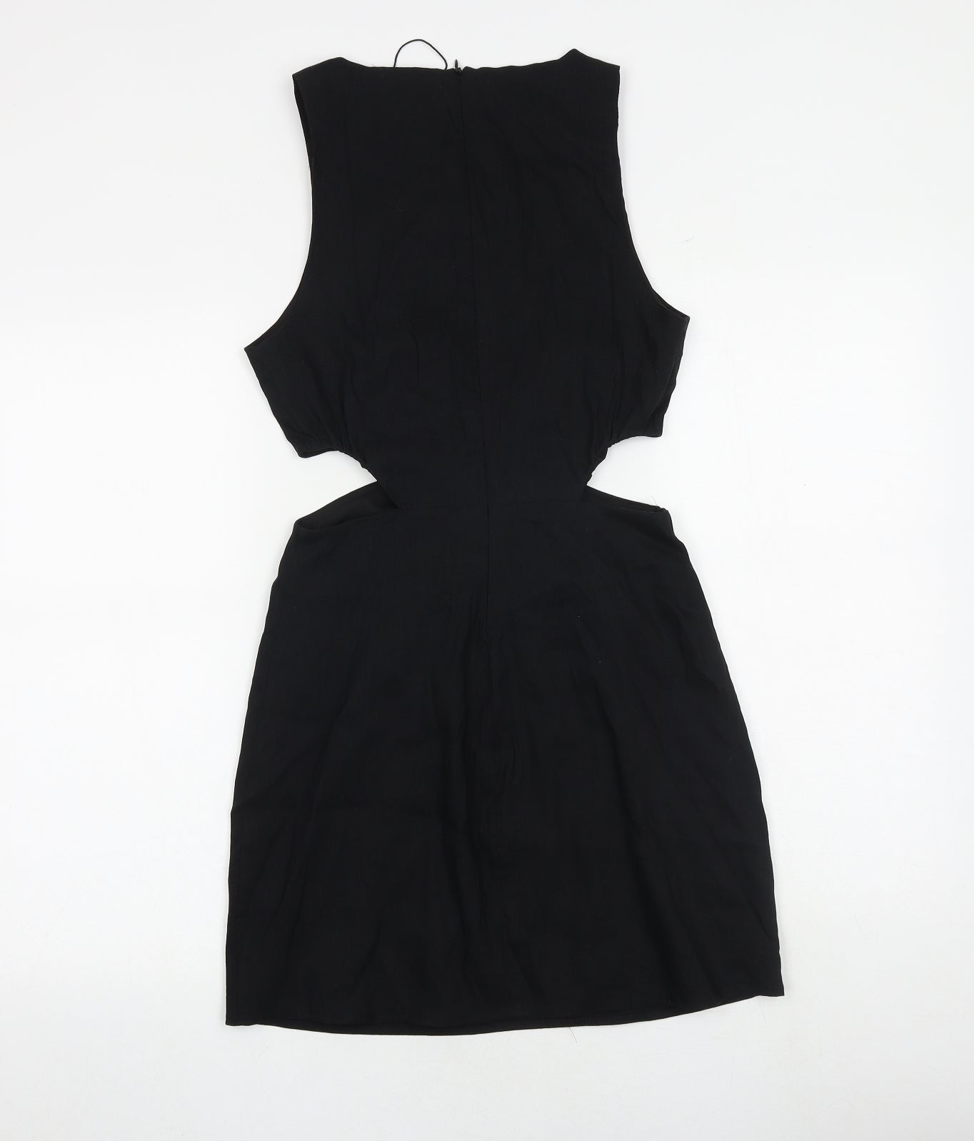 Zara Womens Black 100% Cotton Bodycon Size M Round Neck Pullover