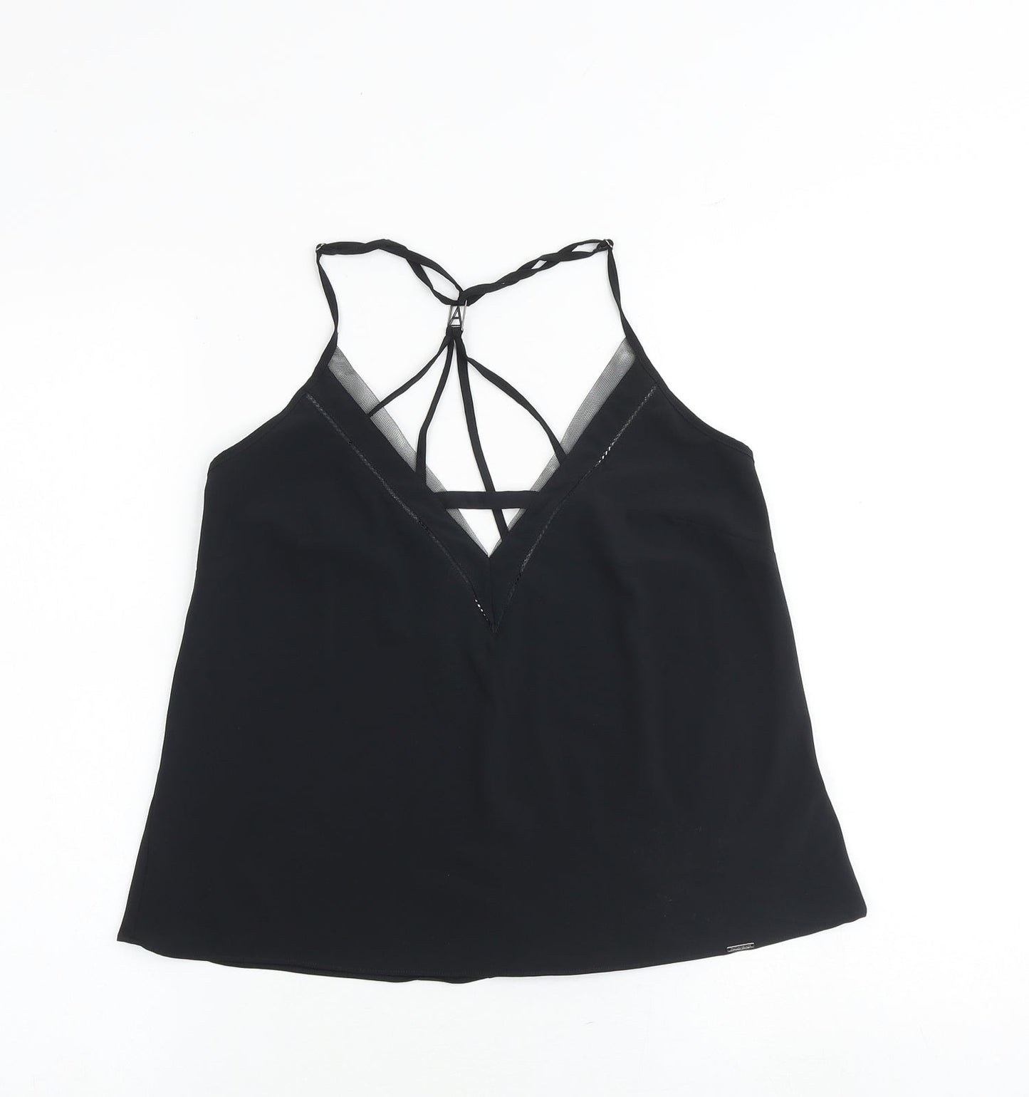Autograph Womens Black Polyester Camisole Tank Size 8 V-Neck - Strappy
