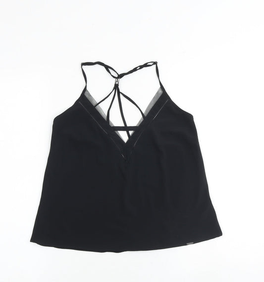 Autograph Womens Black Polyester Camisole Tank Size 8 V-Neck - Strappy